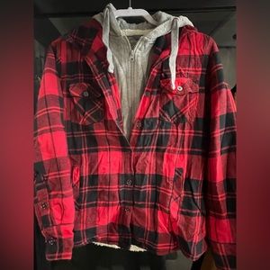 Sherpa Flannel with hood